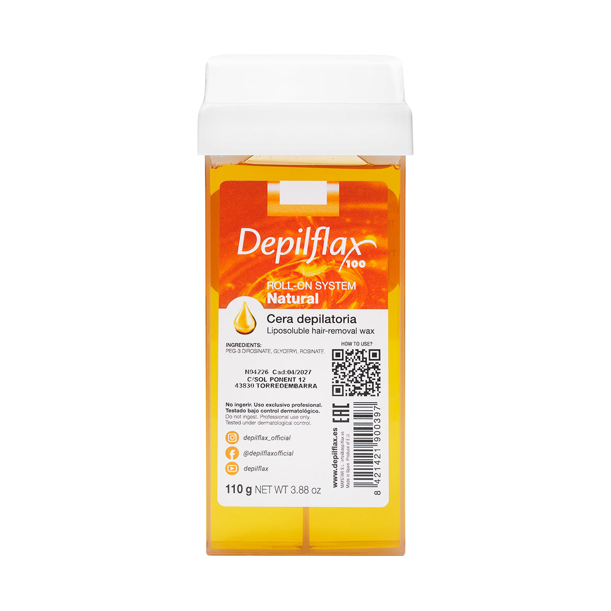 Depilflax Enthaarungswachs Rolle 110 g Natural