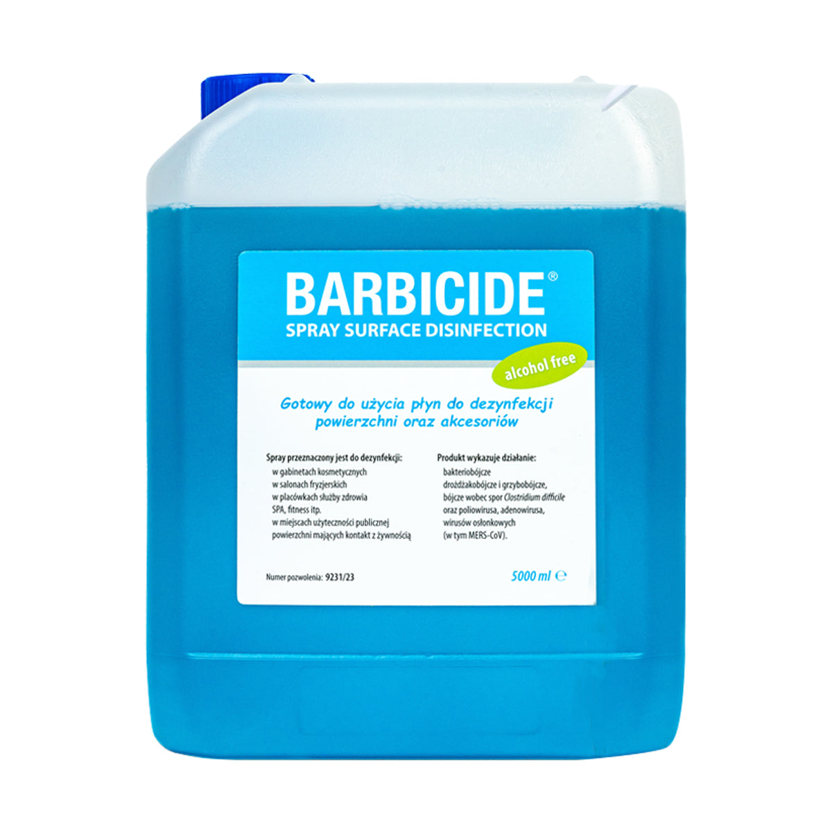 Barbicide Geruchsloses Spray zur Desinfektion Aller Oberflächen - Auffüllung 5 l
