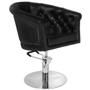 Gabbiano Friseurstuhl London Schwarz