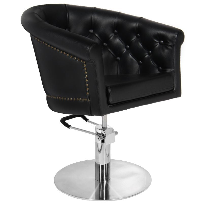 Gabbiano Friseurstuhl London Schwarz