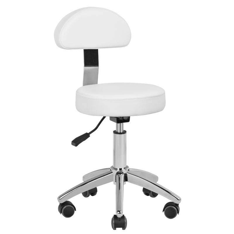 Kosmetikhocker für Pediküre Basic 304P Weiß