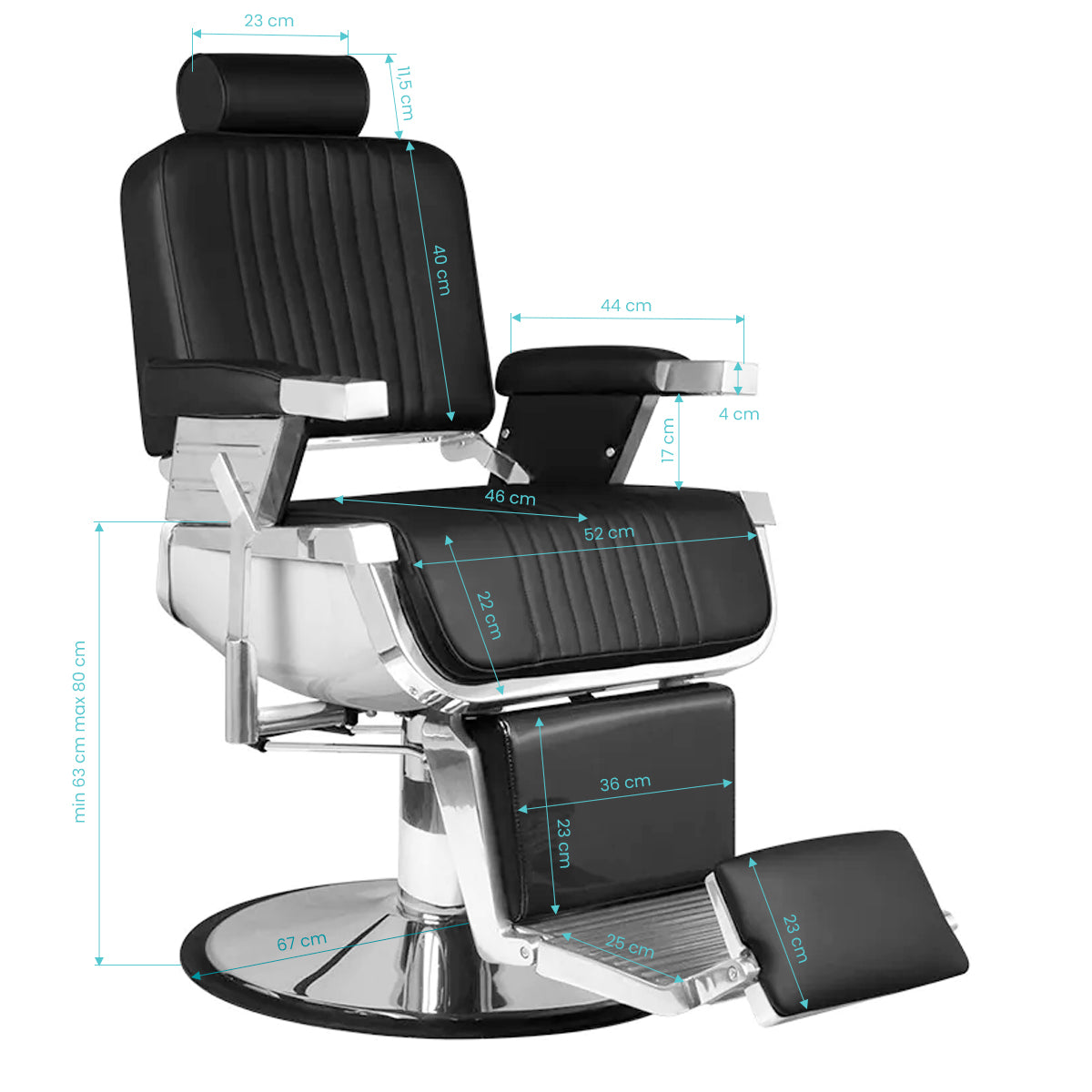 Hair System Barberstuhl Royal X Schwarz