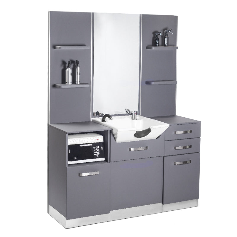 Gabbiano Friseurbedienplatz mit Waschbecken B085