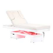 Spa-Kosmetikliege Azzurro 815B White mit Beleuchtung Beheizbar