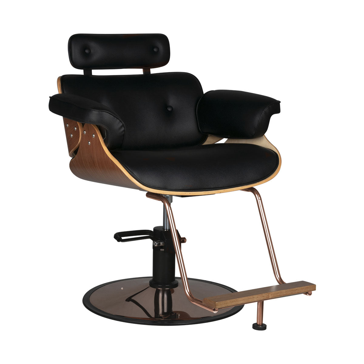 Gabbiano Friseurstuhl Florenz Nussbaum Schwarz