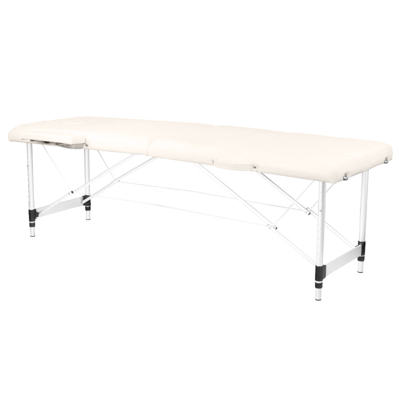 Klapp-Massageliege Alu Komfort 2-Teilig Cream