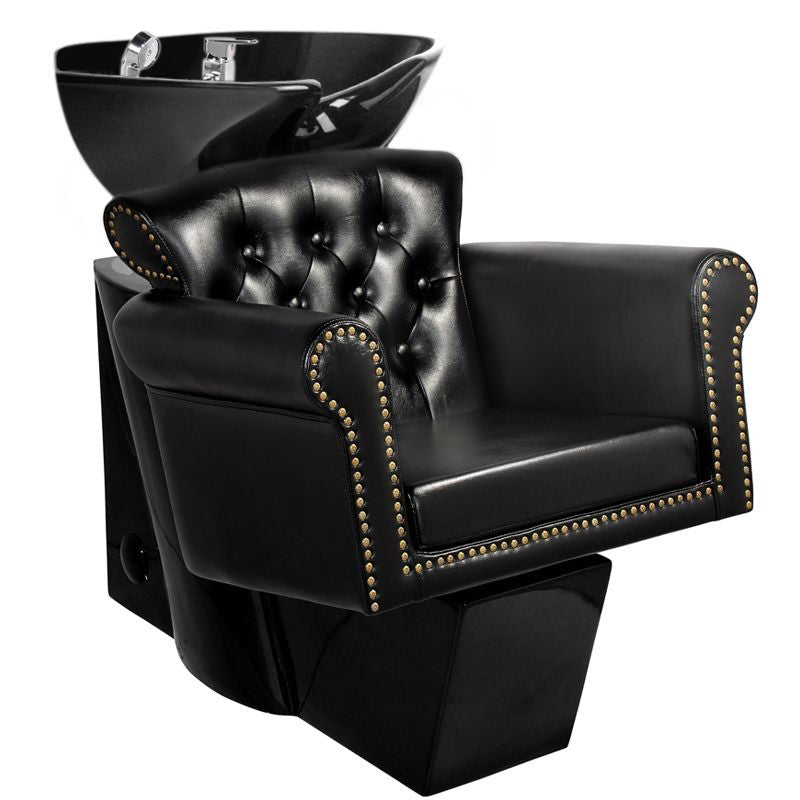 Gabbiano Friseur-Waschbecken Berlin Schwarz/Schwarze Schale