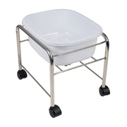 Fußbadewanne mit Rollen für Pediküre Chrom
