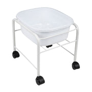Fußbadewanne mit Rollen für Pediküre Weiß