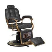 Gabbiano Barberstuhl Boss Old Leather Schwarz
