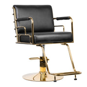 Gabbiano Friseurstuhl Prato GOLD - Schwarz