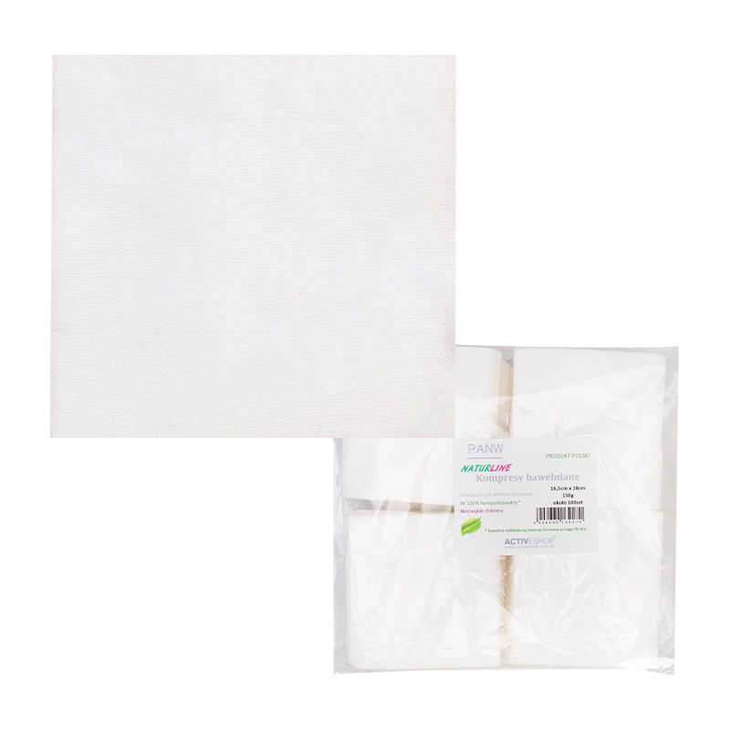 Naturline Baumwollkompressen 150 g 16,5 cm X18 cm