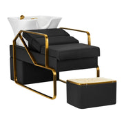 Gabbiano Friseur Waschbecken EMMA Gold Schwarz