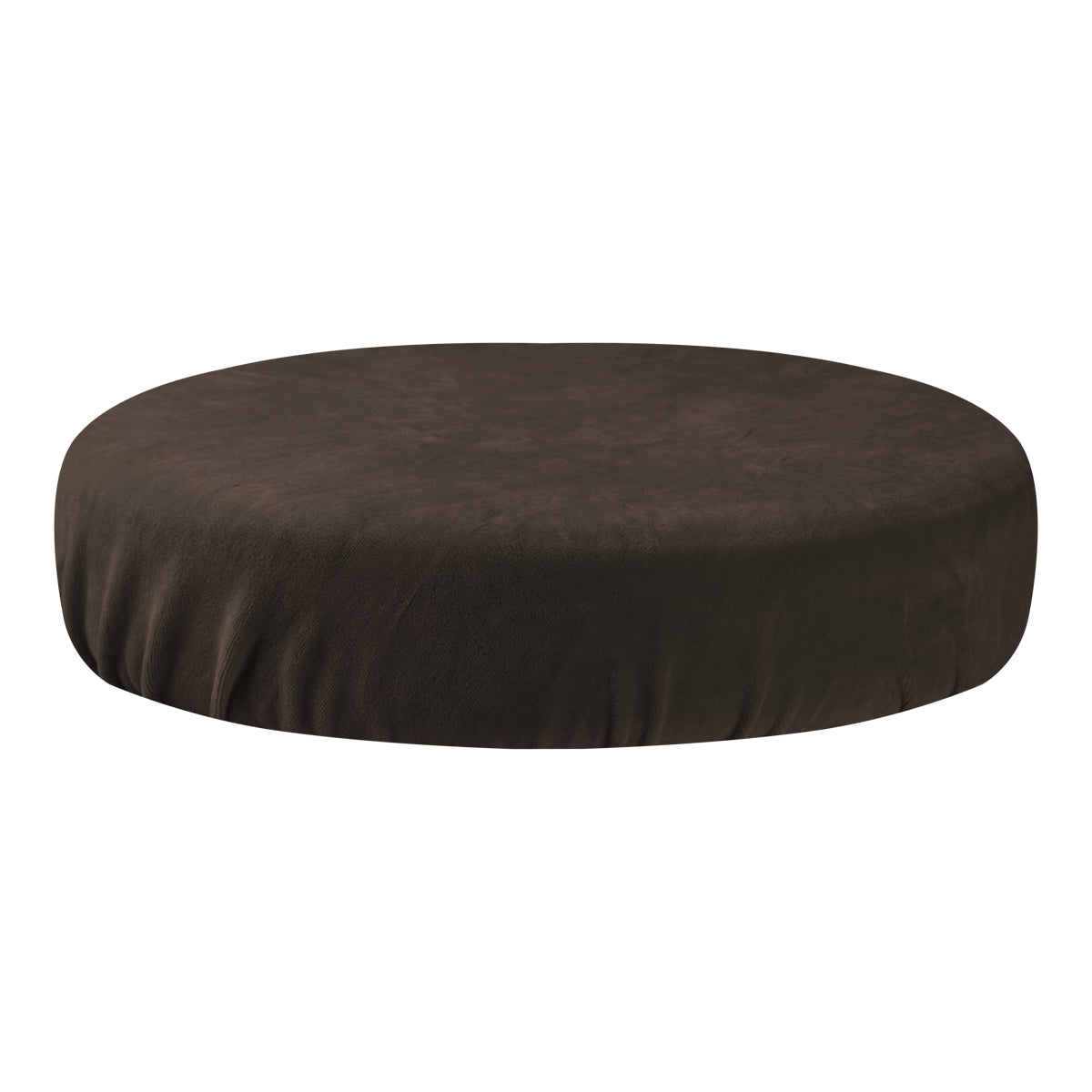 Welur Hocker Abdeckung Braun