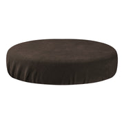Welur Hocker Abdeckung Braun