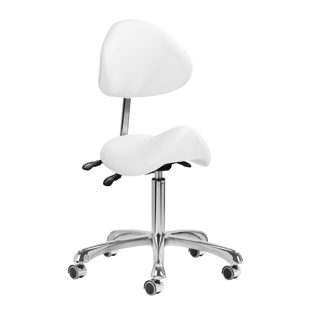 Kosmetikhocker Giovanni 1004 mit Silbernem Fussgestell