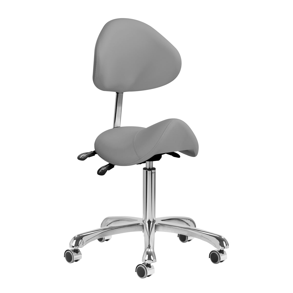 Kosmetikhocker Giovanni 1004 mit Silbernem Fussgestell