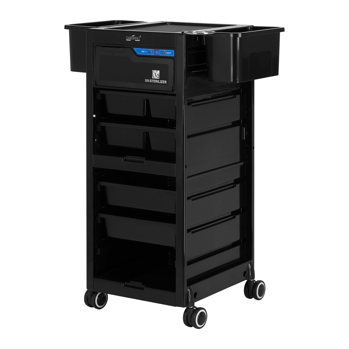 Gabbiano Friseurwagen mit UV-Sterilisator 68UV Schwarz