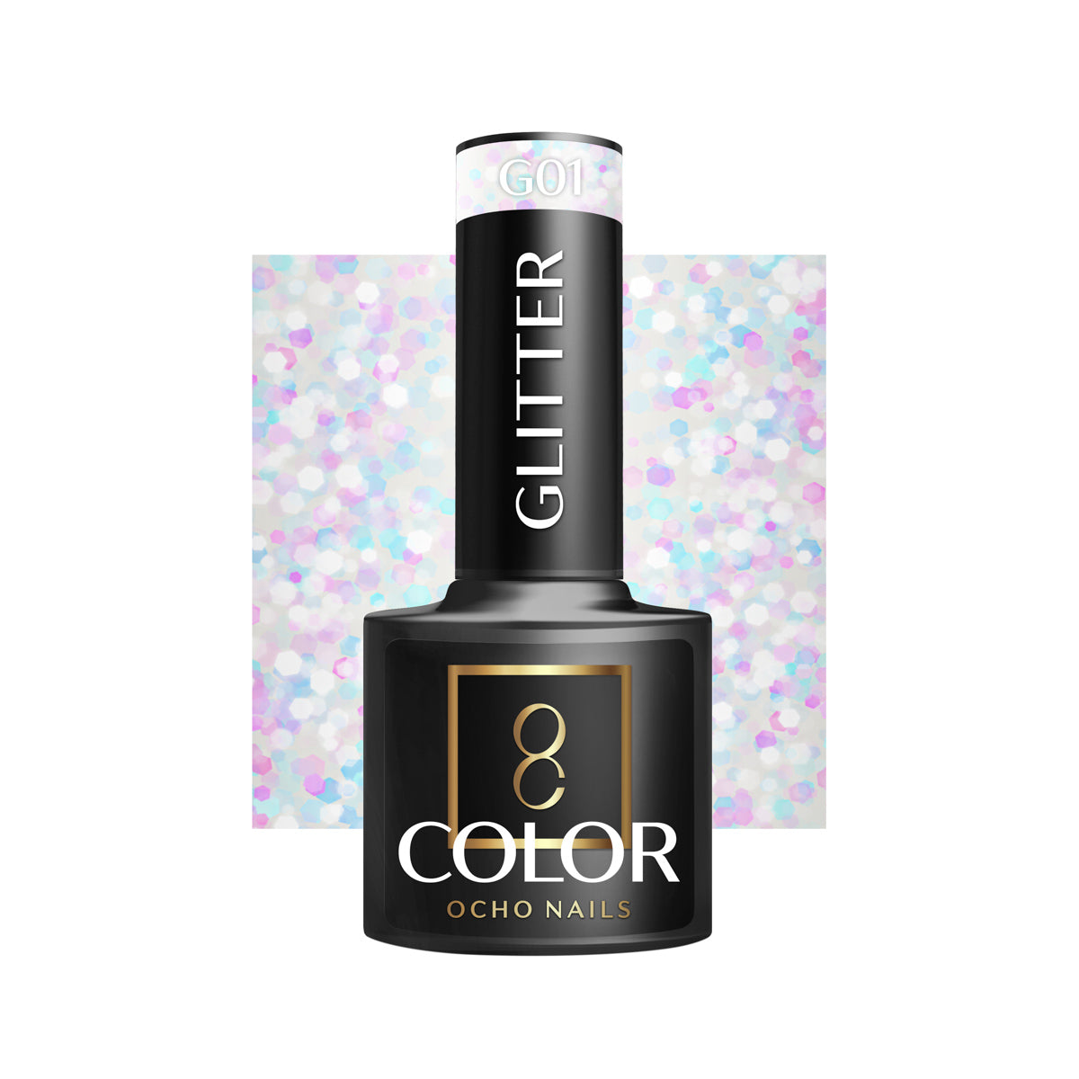 OCHO Nails Hybrid-Nagellack Glitter G01 -5 g