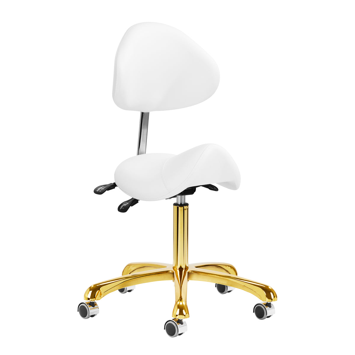 Kosmetikhocker Giovanni 1004 mit Goldenem Fussgestell