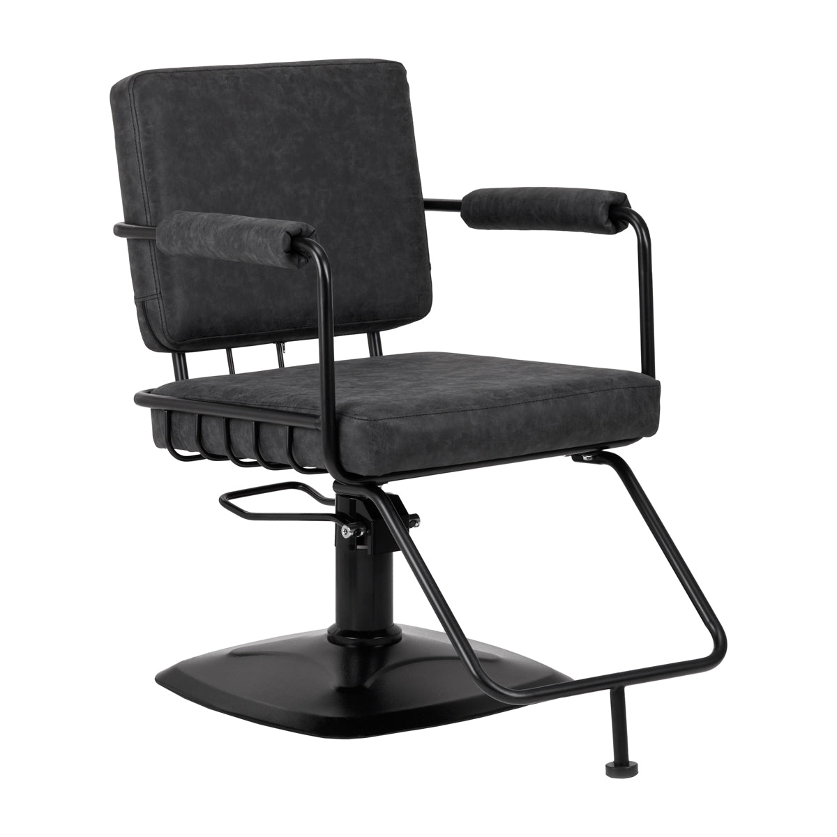 Gabbiano Friseurstuhl Catania Loft Old Leder Schwarz