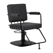 Gabbiano Friseurstuhl Catania Loft Old Leder Schwarz