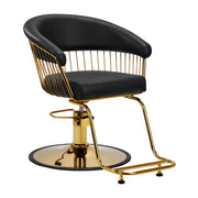 Hair System Friseurstuhl Lile Gold Schwarz