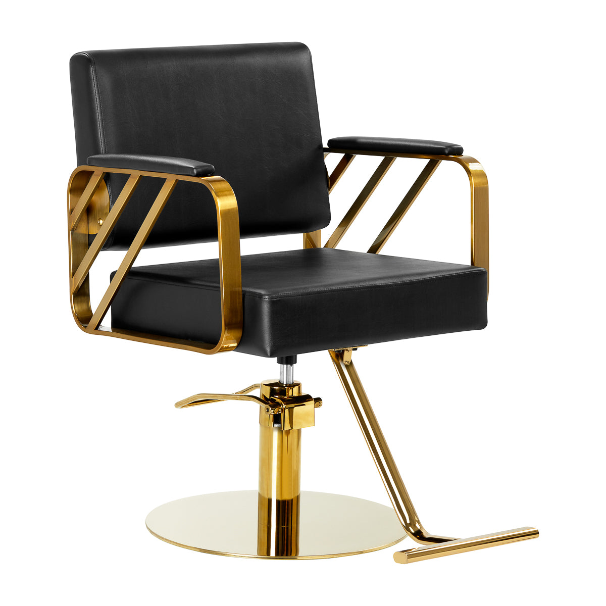 Gabbiano Friseurstuhl Genua Gold Schwarz