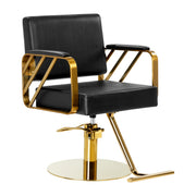 Gabbiano Friseurstuhl Genua Gold Schwarz