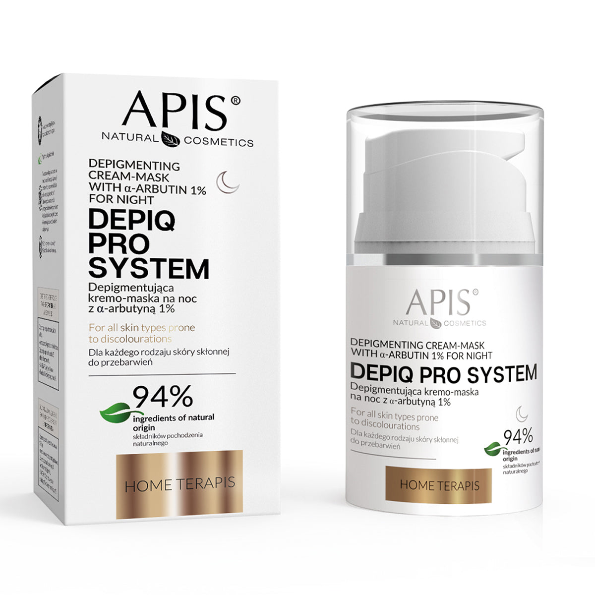 APIS Depiq PRO System Depigmentierende Nachtcreme-Maske mit ?-Arbutin 1%, 50 ml