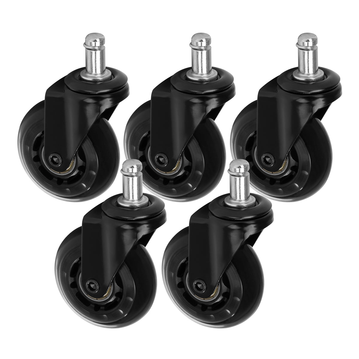 Roll Speed Push-In Hockerrad 5ER-Set Schwarz