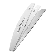 Ocho Nails Halbmondförmige Metallkernfeile + Papiere 100/180 20 Stk...