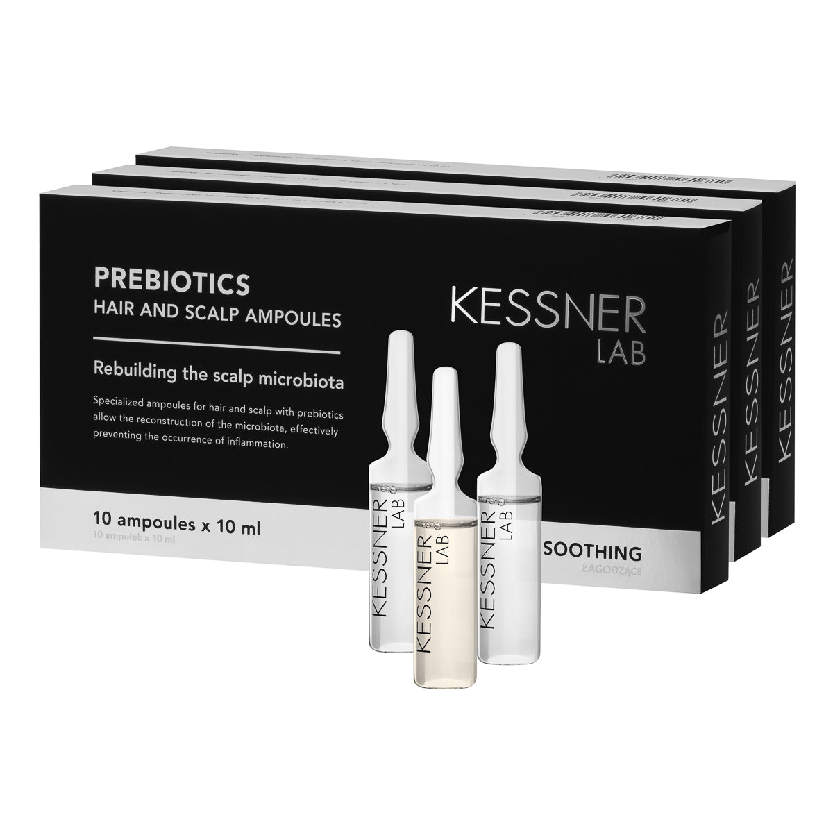 Kessner Lab Ampullen-Set: Prebiotikum, Feuchtigkeitsspenden, Koffein