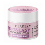 Claresa Aufbaugel Soft&easy Gel Blinking Pink 90 g