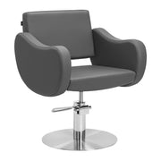 Gabbiano Friseurstuhl Sewilla Grau INOX-Basis