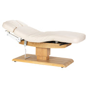 SPA-Liege Sillon Relax Cremefarben mit Hellbraunem Untergestell