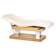 SPA-Liege Sillon Comfort Cremefarben mit Hellbraunem Untergestell