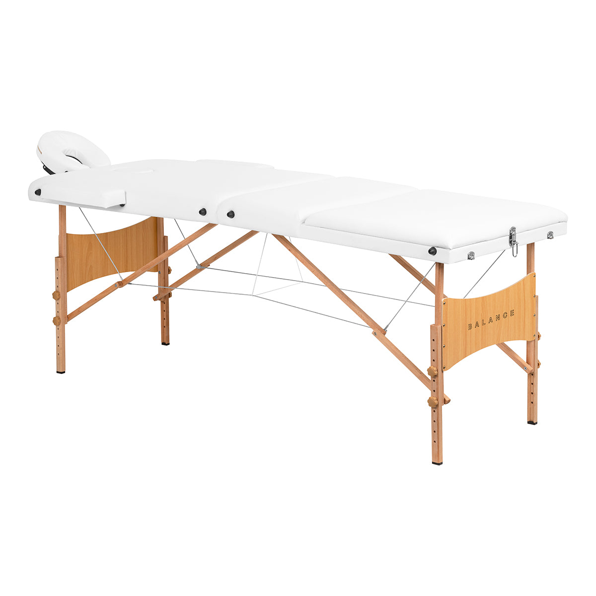 Klappbare Massageliege Holz Balance 3 Segmente 190 X 70